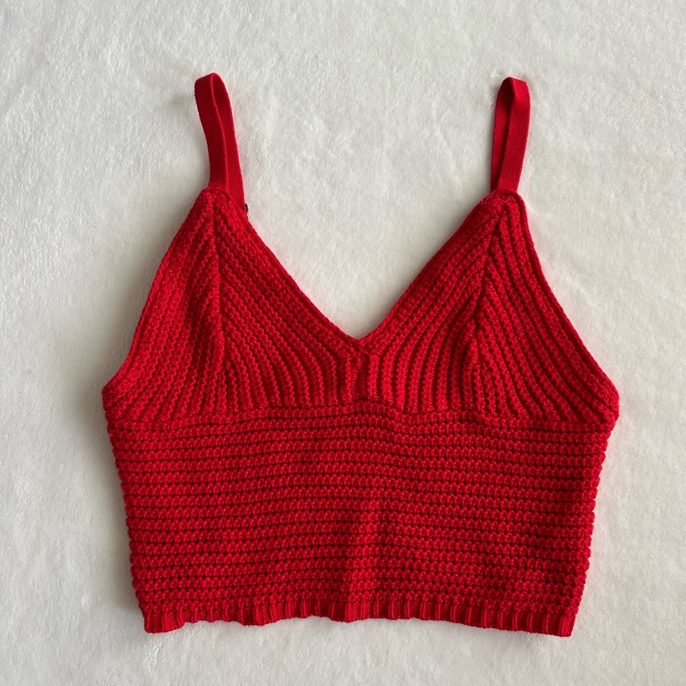 Hollister Vibrant Red Knit Top